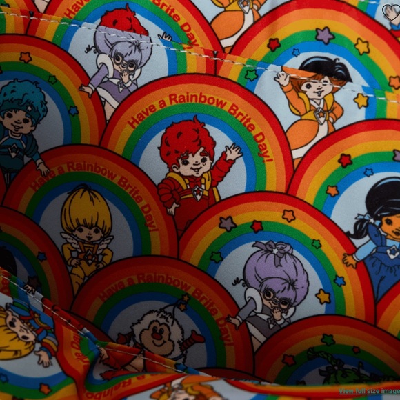 Loungefly x Rainbow Brite Iridescent Convertible Backpack & Tote Crossbody Bag - Picture 4 of 4